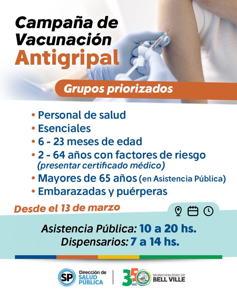 El viernes inicia la vacunación antigripal