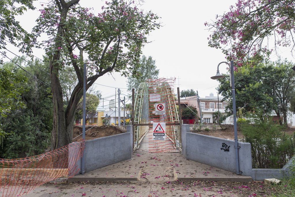 La pasarela Malharro está cortada por inicio de trabajos