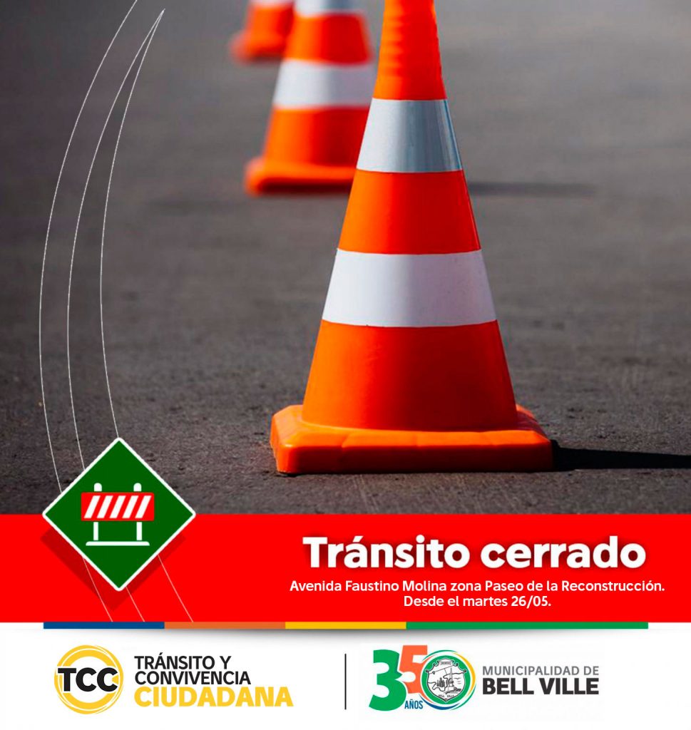 Cortes de calles por obra del paso elevado peatonal en el Paseo de la Reconstrucción