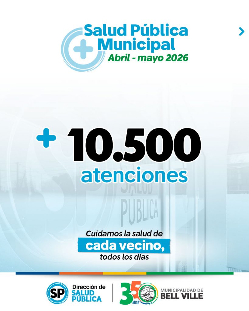 Salud Pública brindó 10.500 atenciones durante abril y mayo