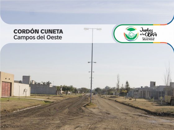 Con “Juntos a la Obra”, vecinos de Campos del Oeste tendrán cordón cuneta
