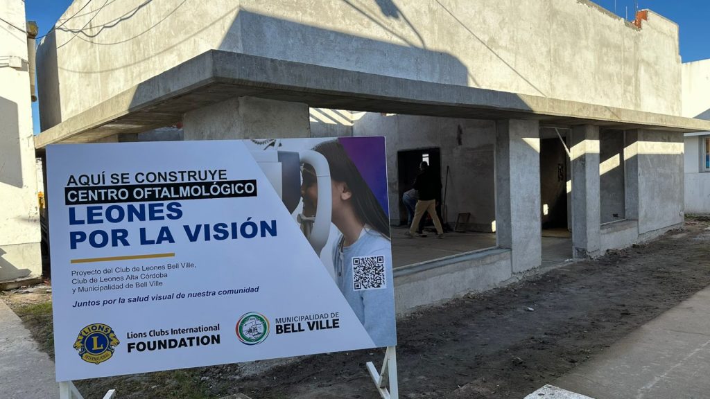 Ya se techó el Centro Oftalmológico “Leones por la Visión”, una obra clave para Bell Ville