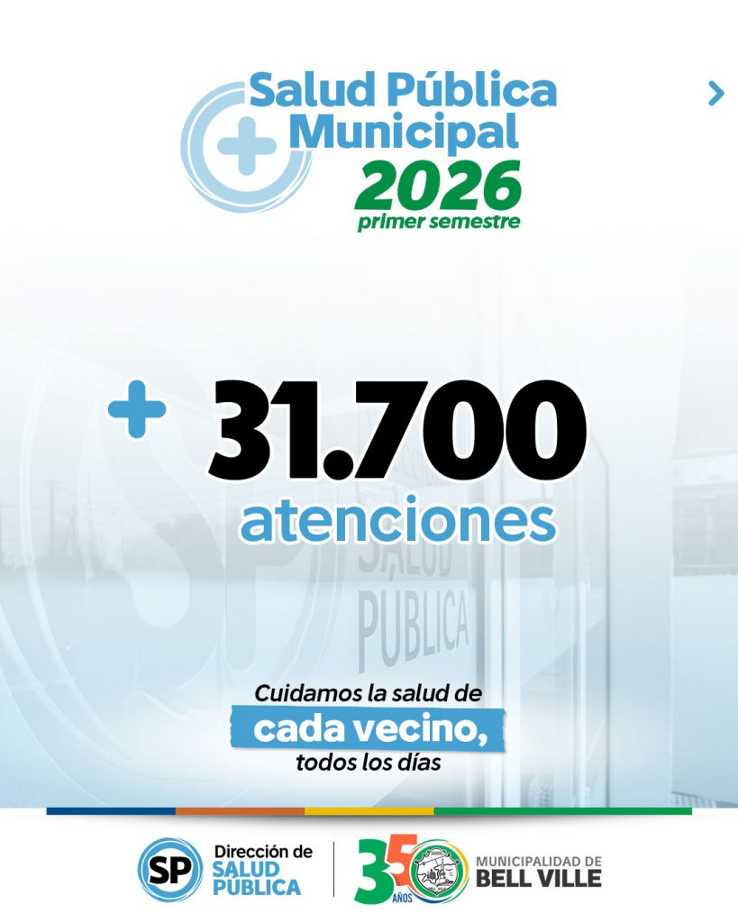 Durante el primer semestre de 2026 se registraron 31.705 atenciones en el sistema de salud municipal