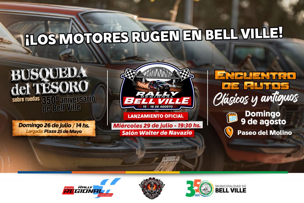 Los motores rugen en Bell Ville: tres eventos, una ciudad en movimiento