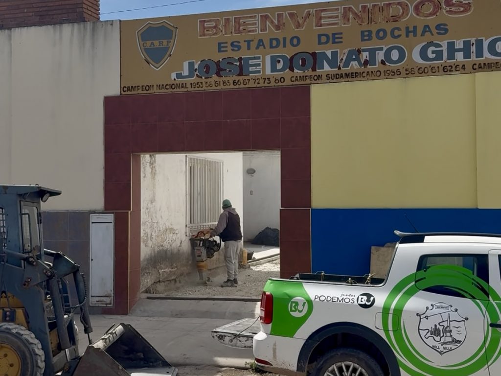 La Municipalidad está colaborando con los arreglos del ingreso al estadio de bochas del River