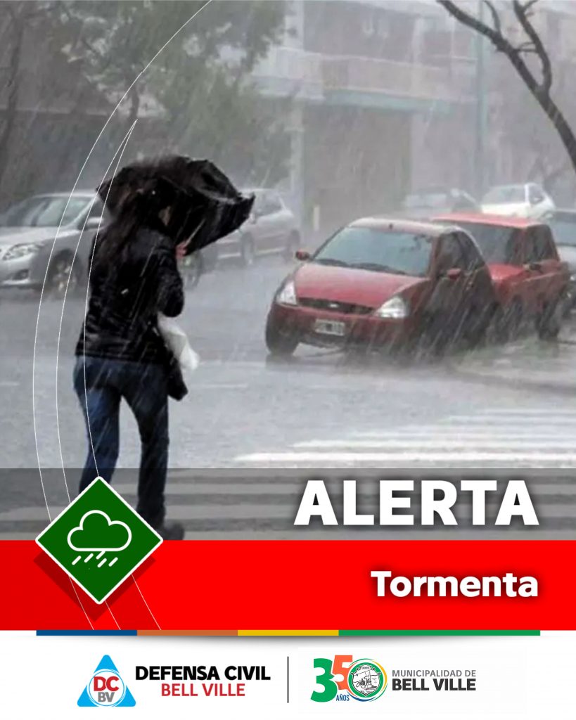 ¡Atención con el clima!: hay alerta por lluvias intensas y ocasional caída de granizo a corto plazo
